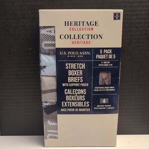 U.S. Polo Assn. Heritage Collection Boxer Briefs Size S NEW 5 Pairs